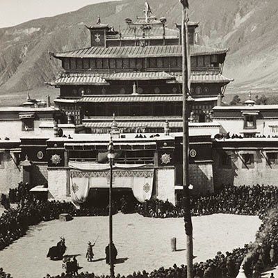 General view of Samye, photographed in 1936 by Hugh Edward Richardson.