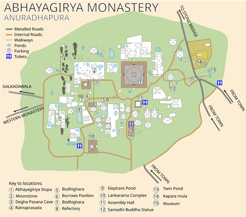 Plan of the Abhayagiriya Monastery.