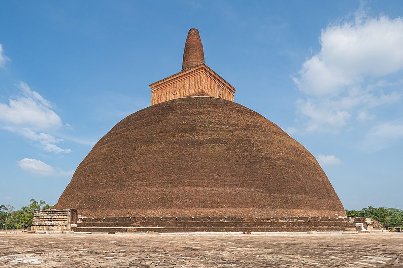 Abhayagiriya Stupa in Anuradhapura, Sri Lanka.