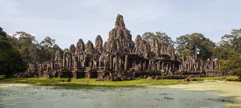 Bayon temple, constructed in the late 12th or early 13th century, Angkor, Cambodia.