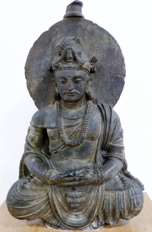 Meditating Bodhisattva. Schist, Sahr-i-Bahlol.