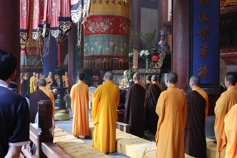 Traditional Buddhist ceremony in Hangzhou, Zhejiang.