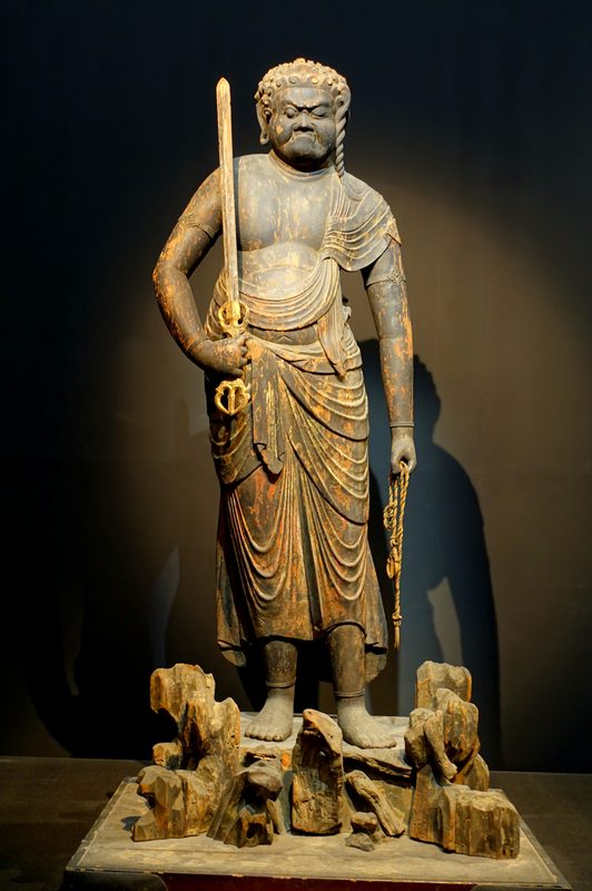 Wooden statue of Fudō Myōō (不動明王; Acalanātha).