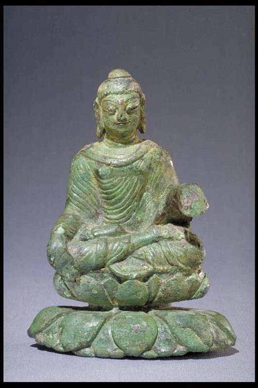 The Helgö Buddha at the Statens historiska museum.