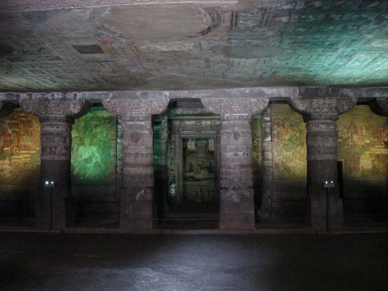 Ajanta Cave 26, Chaitya Hall (or prayer hall).