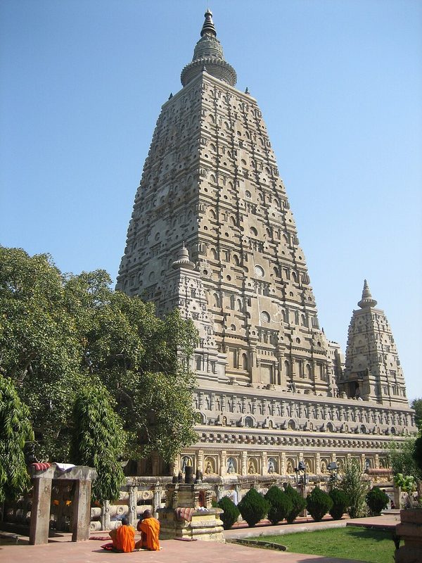 Mahabodhi Temple, built by Ashoka around 250 BCE.