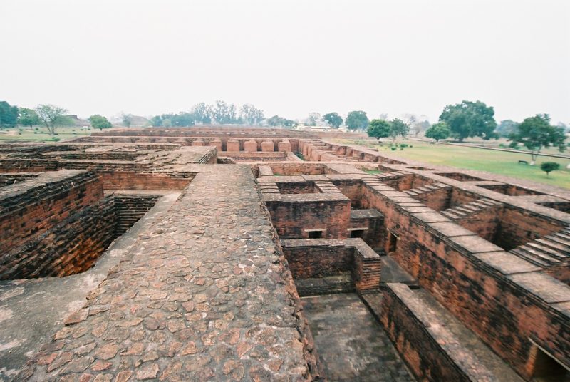 Ruins of the Nalanda Buddhist University, which flourished from 427 to 1197 CE, Nalanda, Bihar, India.