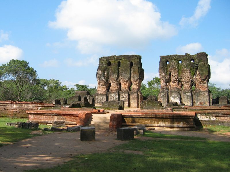 Ruins of the Royal Palace, Polonnaruwa, Sri Lanka.