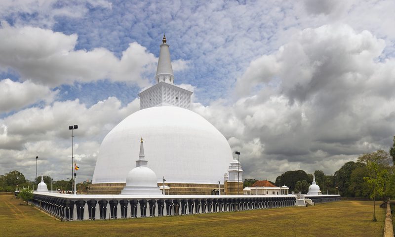 The Ruwanweli Maha Seya, also known as the Maha Thupa (lit. 'the Great Thupa'), in Anuradhapura, Sri Lanka.