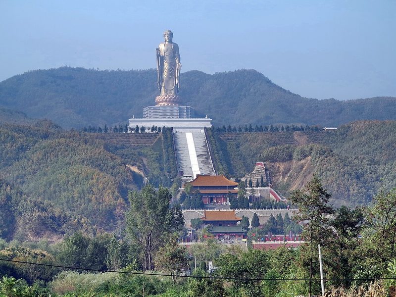 The Spring Temple Buddha, a colossal statue of Vairocana, in Henan, China.