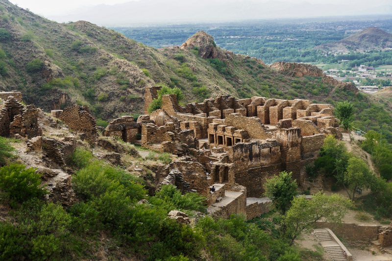 Takht-i-Bahi, a view of the site's main cluster of ruins.