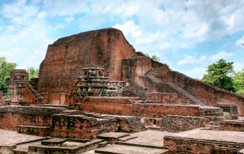 Archaeological site of Nalanda Mahavihara (here: Temple No. 3), Nalanda, Bihar, India.