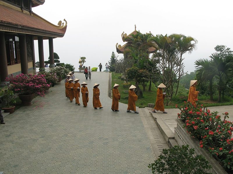 Monks of the Trúc Lâm school, Tây Thiên Monastery.