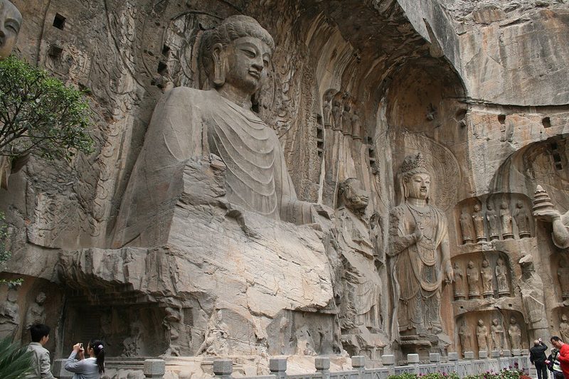 The Big Vairocana of Longmen Buddha Grottoes, Luoyang, Henan, China.