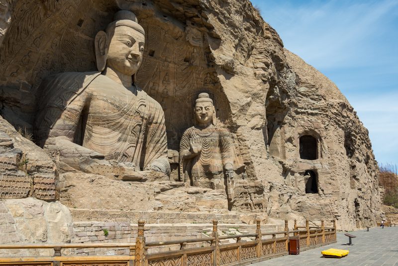 Yungang Grottos, located in Shanxi province, are another significant example of early Chinese cave temples.