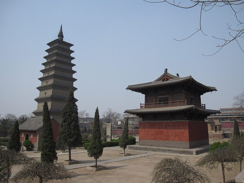 The Xumi Pagoda, built in 636 CE during the Tang dynasty.