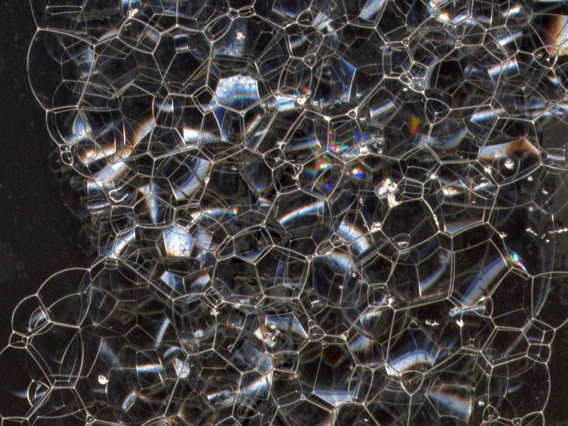 Foam and bubbles.