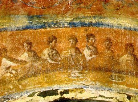 Fresco of a Christian Agape feast.