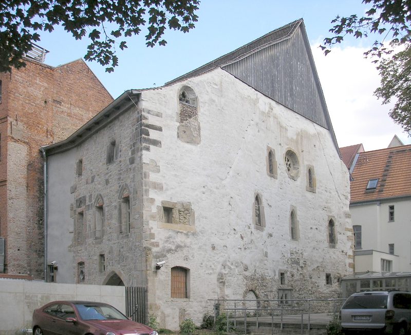 The Old Synagogue in Erfurt, Germany, is the oldest intact synagogue building in Europe, in parts around 1100 CE.