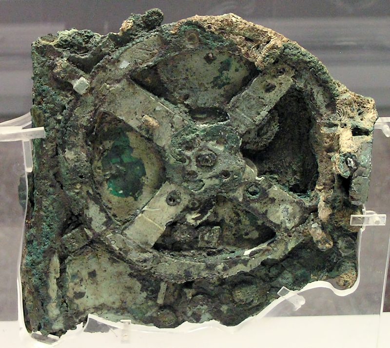 The Antikythera mechanism was a Greek analog computer from 150–100 BCE designed to calculate the positions of astronomical objects.