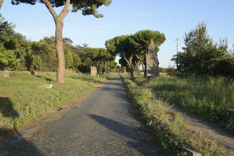 The Appian Way, one of the oldest and most important Roman roads.
