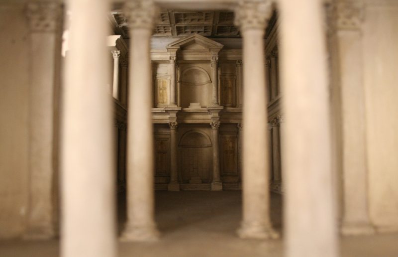 Reconstruction model of the Bibliotheca Ulpia  was a Roman library founded by the Emperor Trajan in 114 CE in the Forum of Trajan, located in ancient Rome.