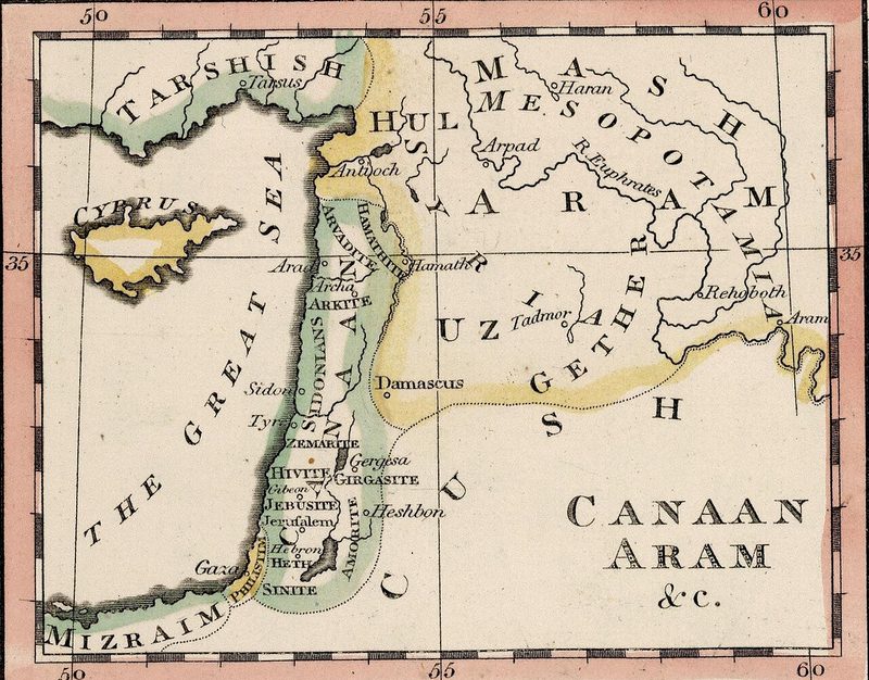 Map of Canaan by John Melish (1815).