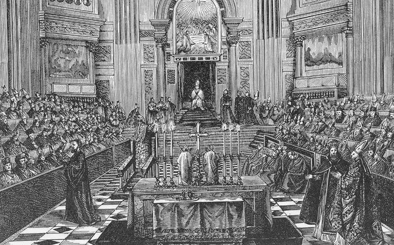 The first Vatican Council, held in Saint Peter's Basilica during the papacy of Pius IX in 1869.