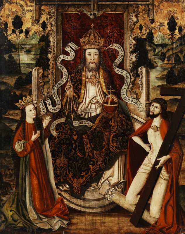 God the Father on a throne, anonymous painter from Westphalia, Germany, late 15th century.