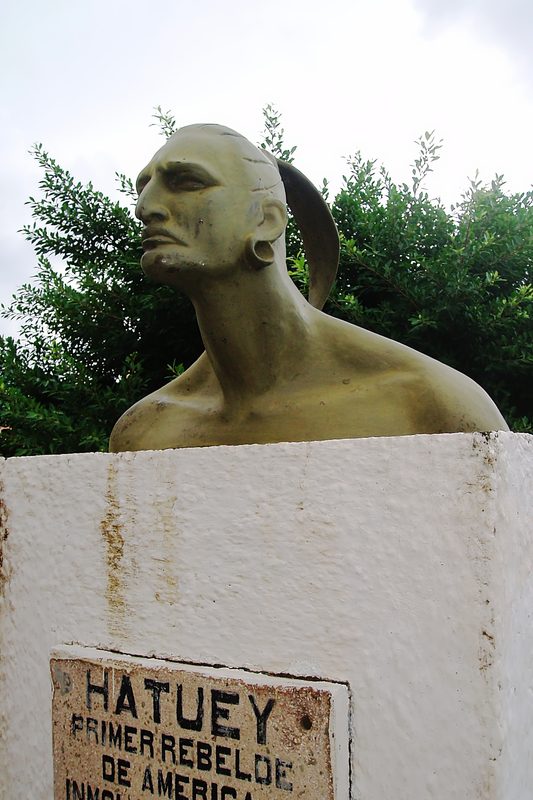 Bust of Hatuey, who rebelled against the Spanish.