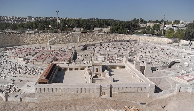 Herod's Temple as imagined in the Holyland Model of Jerusalem.