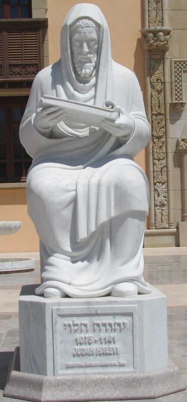Statue of Judah Halevi (c. 1075–1141 CE) in Caesarea, Israel.