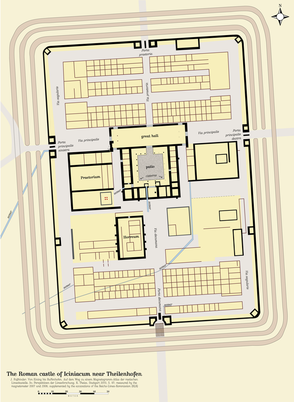 Plan of a typical Roman fort.