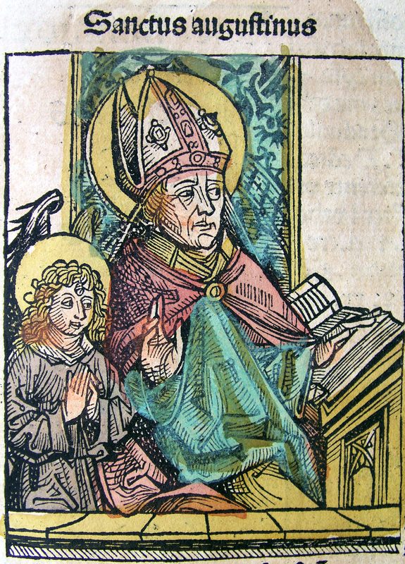 Saint Augustine in the Nuremberg Chronicle, 1493.