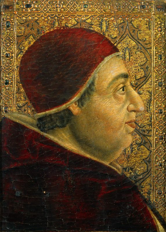 Portrait of Pope Alexander VI Borgia, Pedro Berruguete, c. 1495, oil on canvas, Vatican Museums.