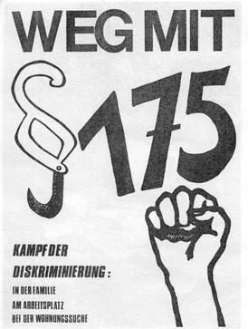 Down with §175 poster.