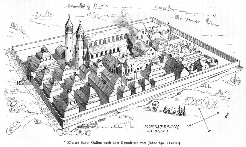 St. Gall Monastery Plan, 800px.