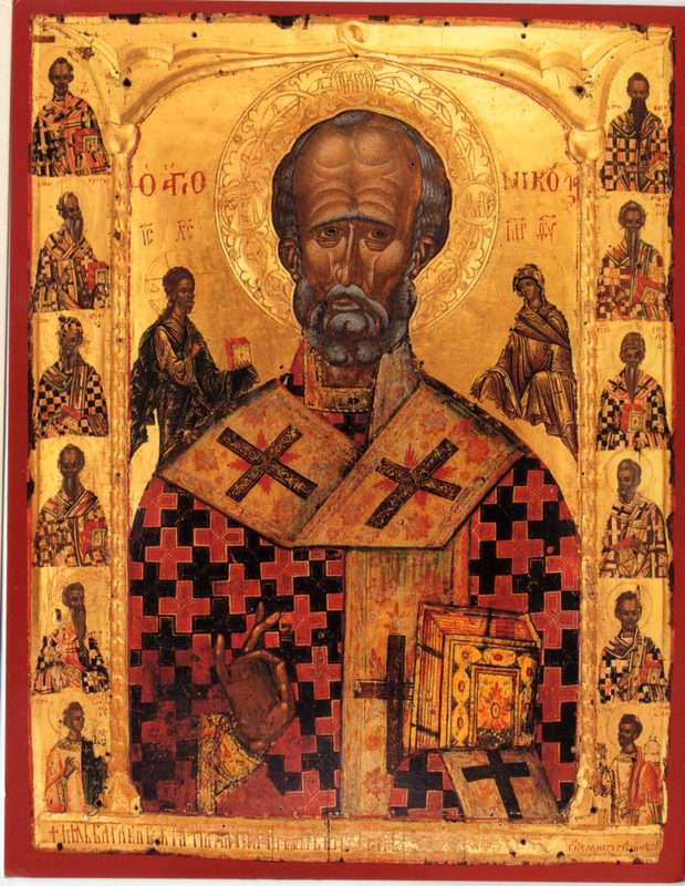 Icon of St. Nicholas the Wonderworker, Gregoriou Monastery, Mount Athos, 15th century