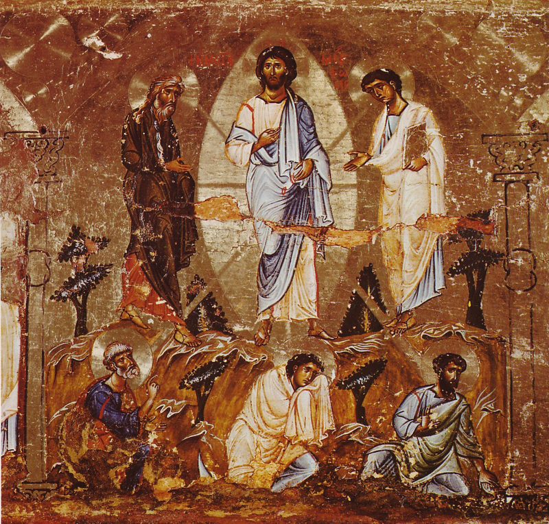 Icon showing the Transfiguration of Christ, part of an iconostasis in Constantinople style, middle of the 12th century.