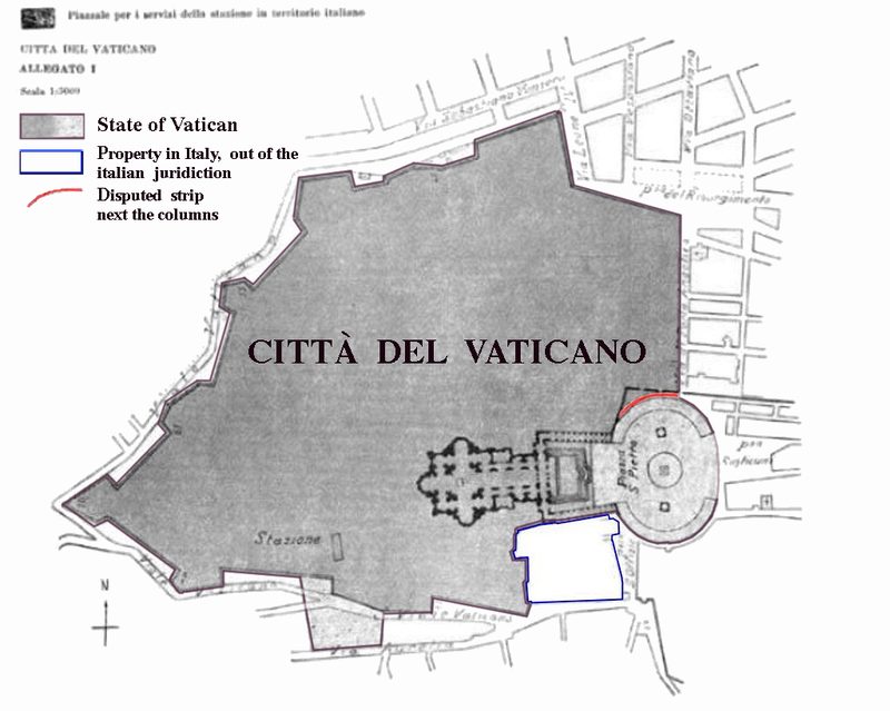 Territory of Vatican City State, established by the Lateran Accords.
