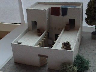 Model of Levantine four-roomed house from c. 900 BCE.