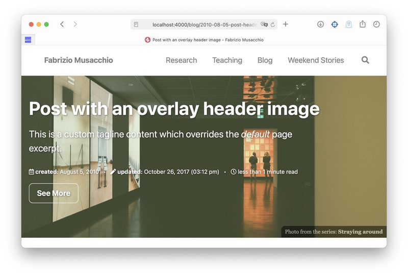 Example post with an overlayed header image and some overlay filter