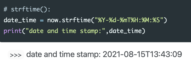 strftime()