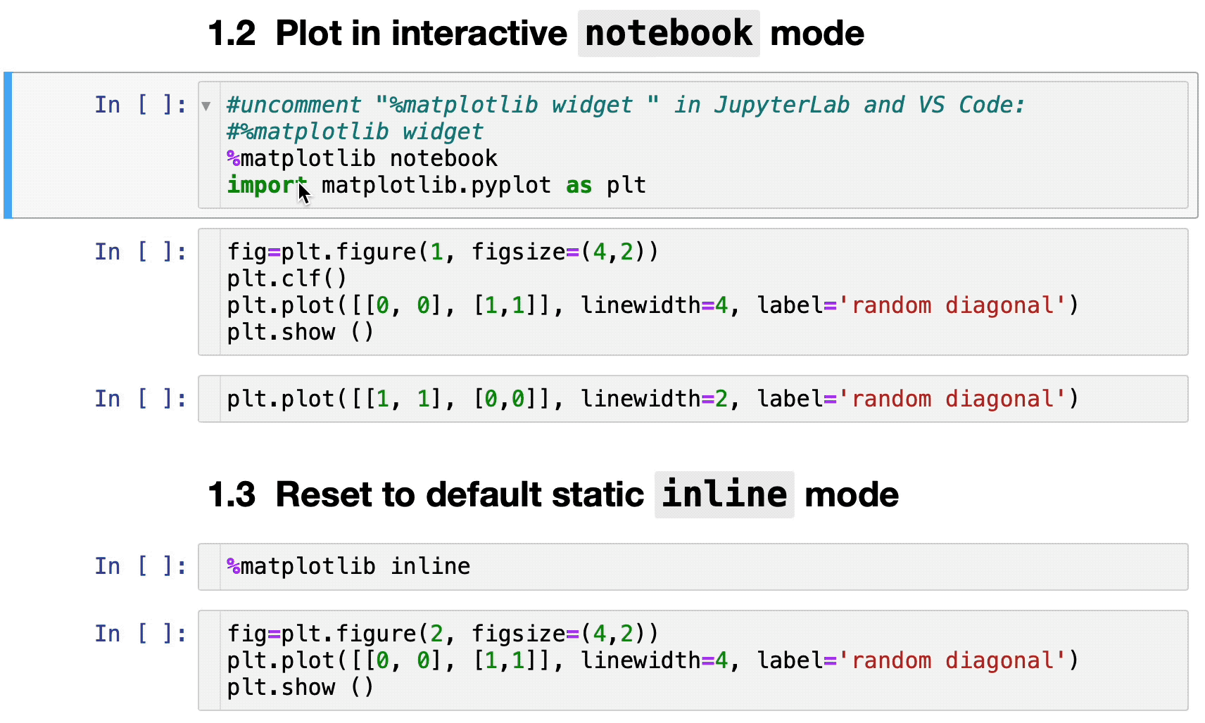 Enabled interactive plots via the %matplotlib notebook command. img