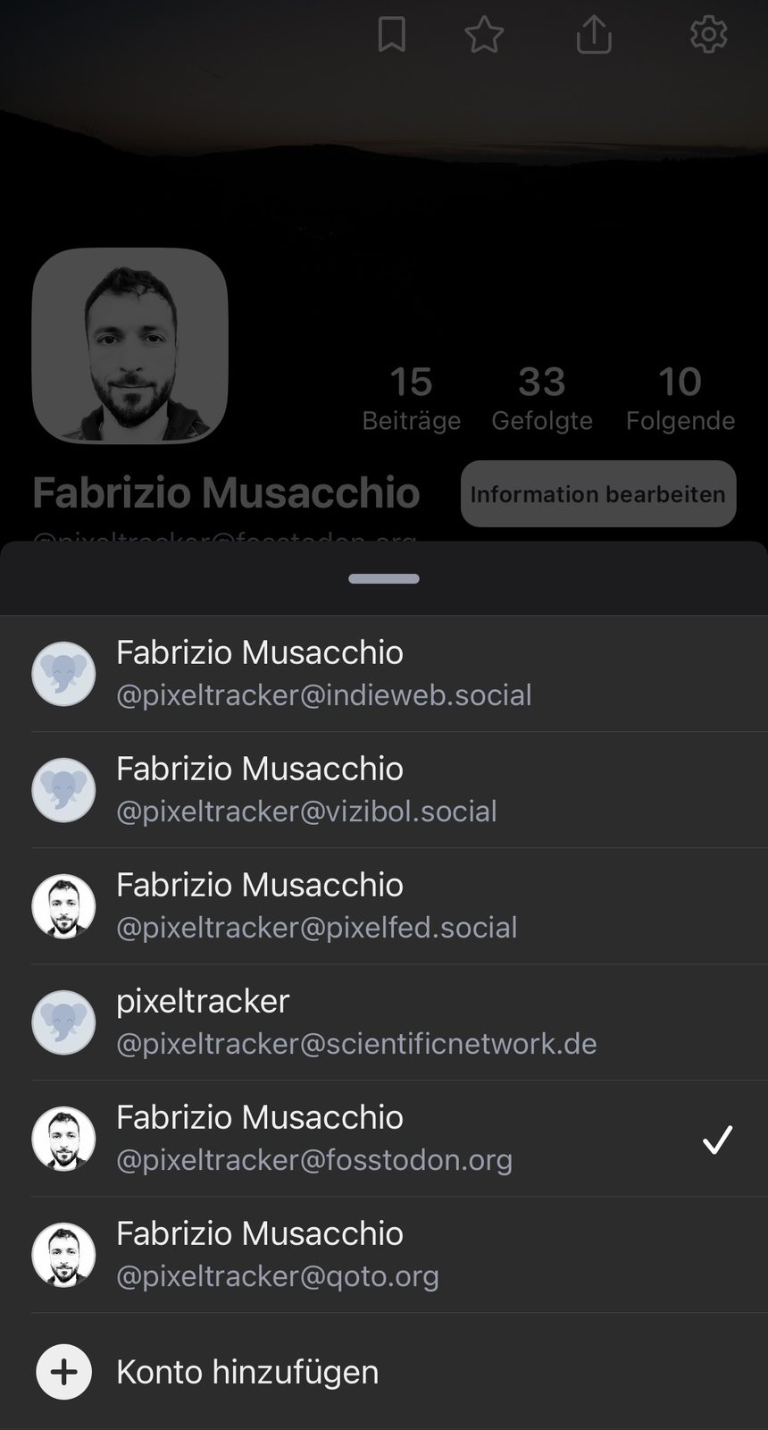 Trying out several Mastodon instances. img