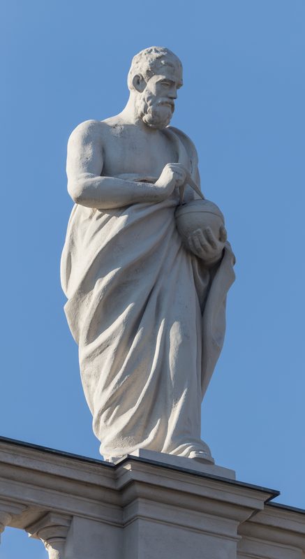 Anaxagoras, statue at the Natural History Museum, Vienna.