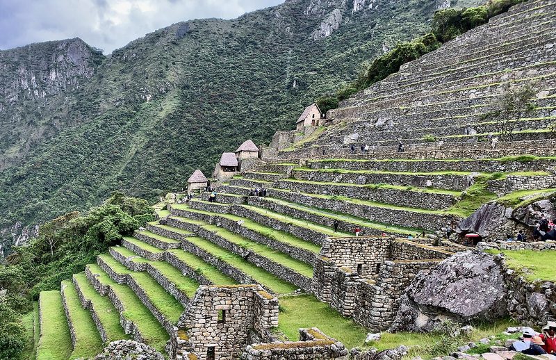 Andenes (terraces) used for farming at Machu Picchu.