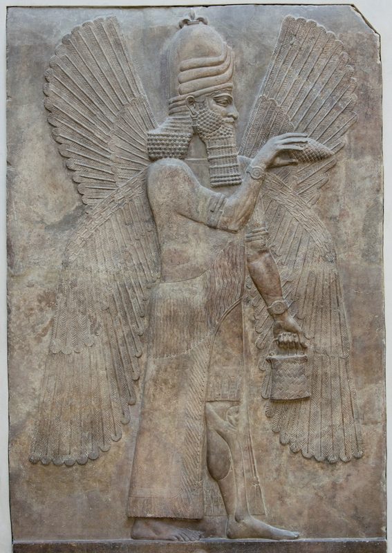 Four-winged Assyrian genius from the palace of Dur Šarrukin, around 710 BCE, Iraqi National Museum Baghdad.