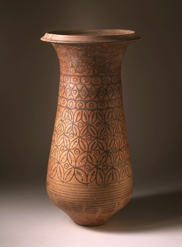 Ceremonial vessel; 2600–2450 BC; terracotta with black paint.