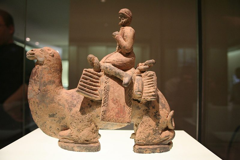 A Westerner on a camel, Northern Wei dynasty (386–534).